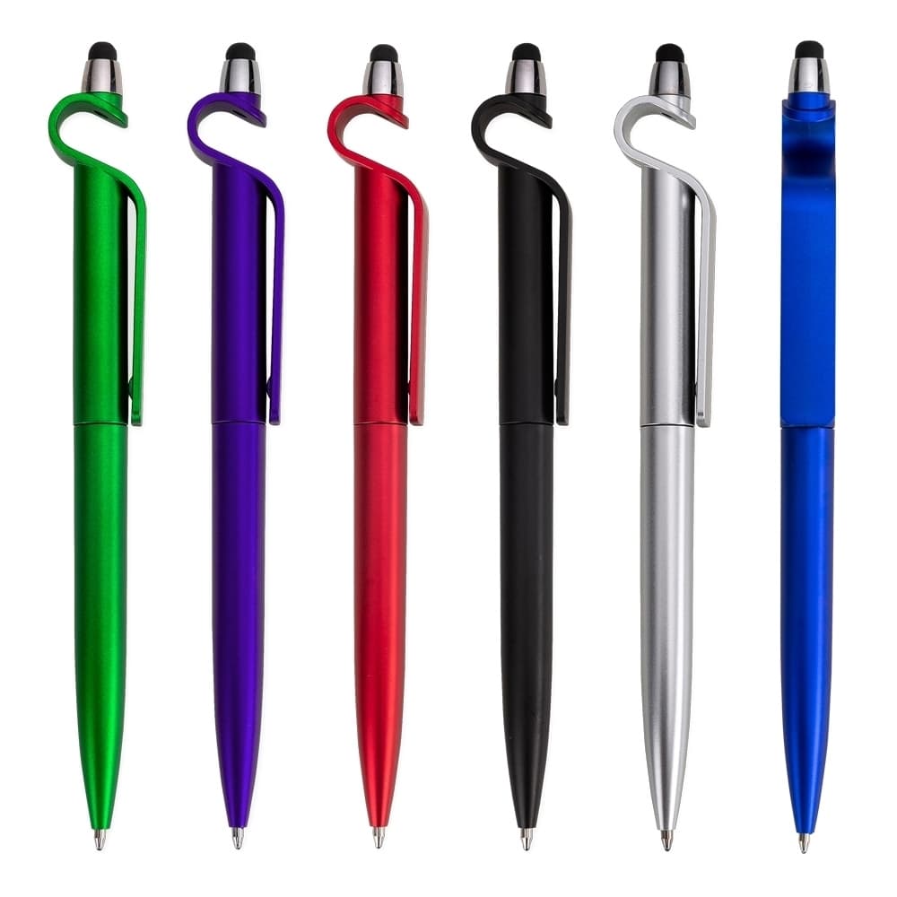 Caneta plástica touch com suporte para celular (mínimo 50 unidades) thumbnail 2